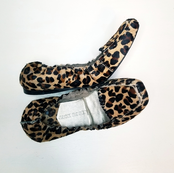Jack Rogers Shoes - Jack Rogers cheetah print leather calf hair flats
